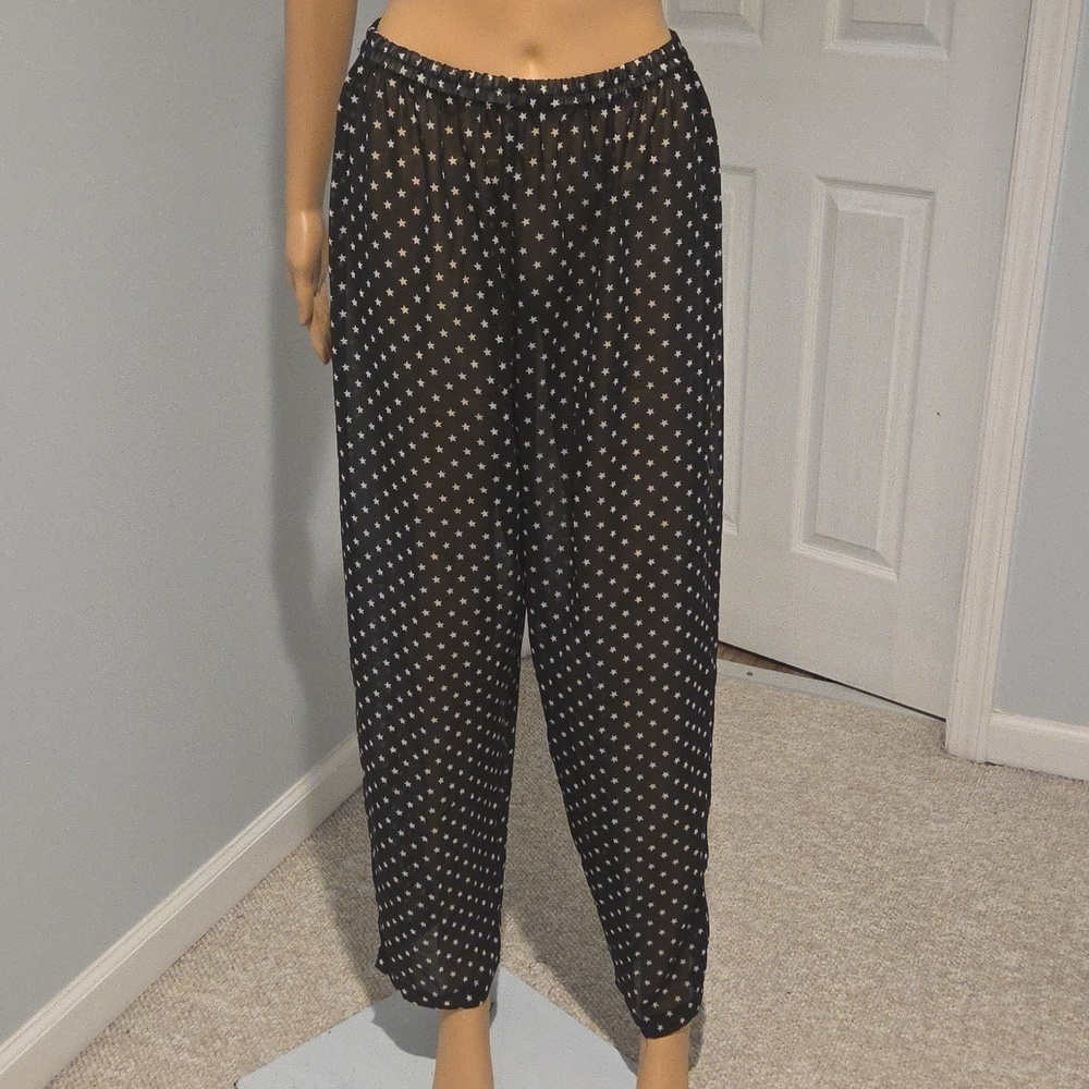 Vintage Black Sheer Silk Pants